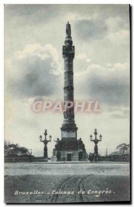 Old Postcard Congress of Brussels Column