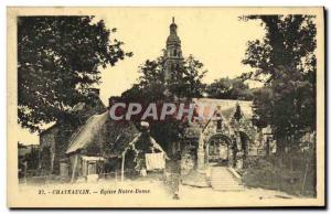 Old Postcard Chateaulin Notre Dame Church