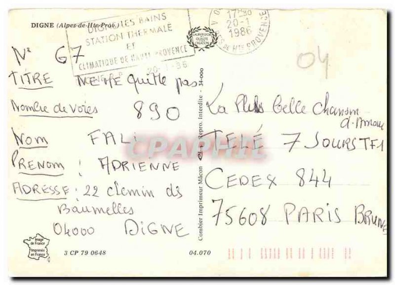 Modern Postcard Digne Alpes de Haute Prov