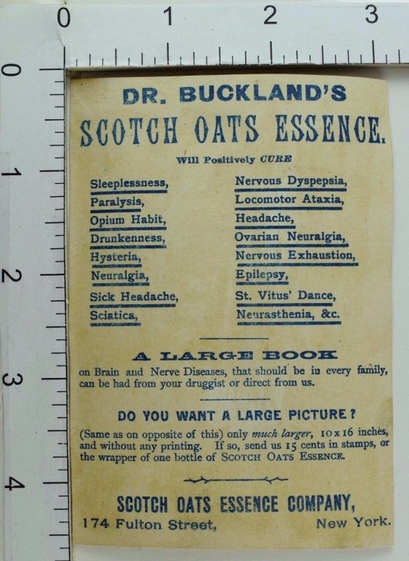 Dr. Buckland's Scotch Oats Essence Nerve & Brain Food CureAll Lady In