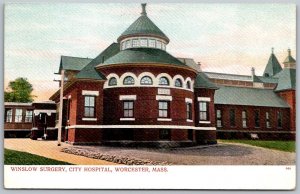 Worcester Massachusetts c1906 Postcard Winslow Surgery Hospital
