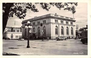 Kalispell Montana Post Office Street View Real Photo Antique Postcard K16292