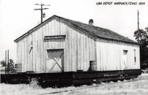 Karnack Texas L&A Depot Real Photo Reproduction Vintage Postcard (J15097)