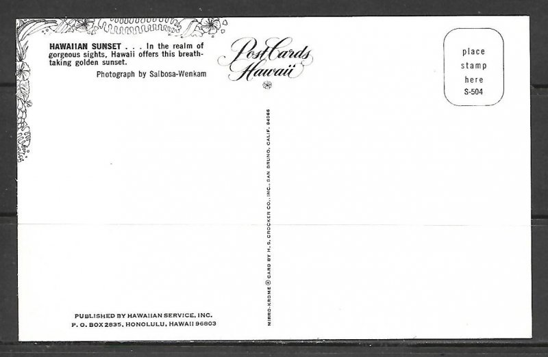 Hawaii - Golden Sunset - [HI-037]