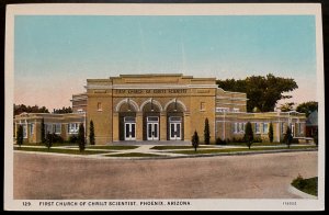 Vintage Postcard 1927 First Church of Christ Scientist, Phoenix, Arizona (AZ)