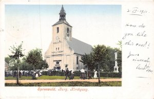 Germany 1901 Spreewald Burg Kirchgang Church vintage postcard C311