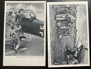 9 Mint Germany RPPC Postcards Junkers Dive bombers Airplanes Collection Lot