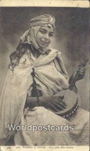 Une Jolie Musicienne Types Algeria, Africa, 1925 