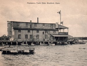 Stratford CT Connecticut Pootatuck Yacht Club Postcard