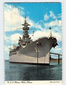 Postcard USS Alabama Mobile Alabama USA
