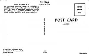 1960's Automobiles  Street Scene PORT ALBERNI BC CANADA postcard 12033