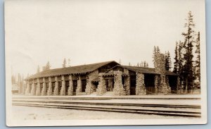 c1910's Dining Lodge West Yellowstone Montana MT RPPC Photo Antique Postcard