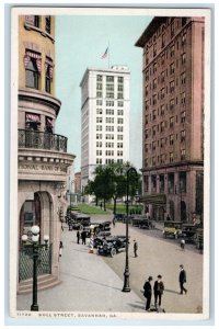 c1920 Bull Street Exterior Building Savannah Georgia GA Vintage Antique Postcard