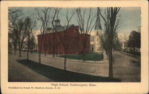 Newburyport Massachusetts MA High School 1900s-10s Postcard