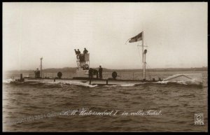 Germany WWI Submarine U-Boot U1  RPPC G65886
