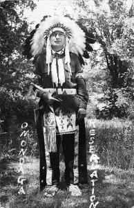 Native American Indian Onondaga Reservation RPPC Postcard