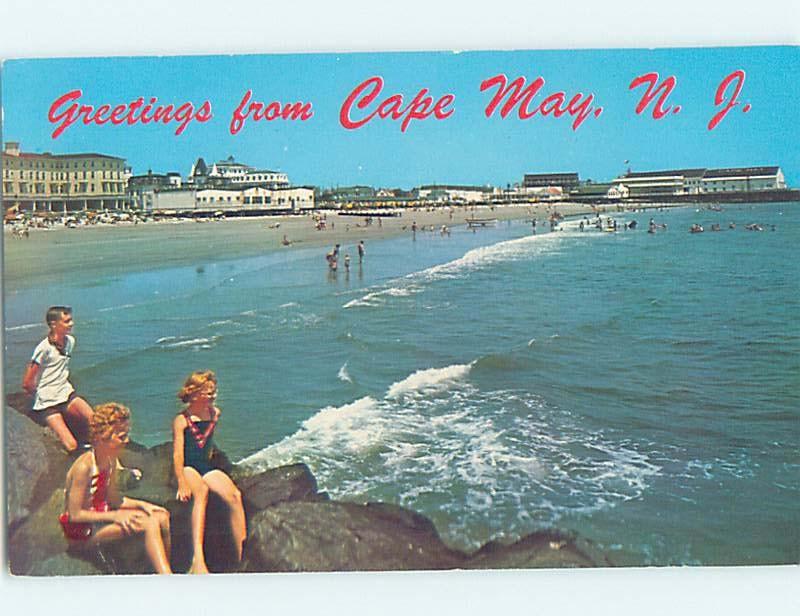 Pre-1980 BEACH SCENE Cape May - Near Wildwood & Vineland New Jersey NJ G5605