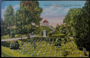 Vintage Postcard 1950 National Military Cemetery, Civil War, Vicksburg, MS