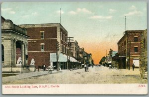 MIAMI FL 12th STREET ANTIQUE POSTCARD