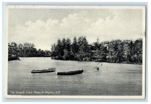 c1910 The Cove St. Croix River St. Stephen New Brunswick Canada Postcard 