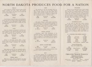 1933 North Dakota Builds A New Capitol Fold-Out Brochure On Agriculture