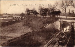 CPA AGEN Le Pont Canal et la Ligne du Midi (89812)