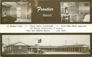 Choteau Montana Entrance Frontier Motel interior 1950s roadside Midwest 10948