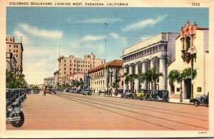 Calaifornia Pasadena Colorado Boulevard Looking West 1939
