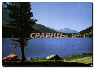 Postcard Moderne St Moritzersee put the Piz Margna