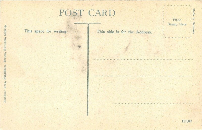 Newton Common Massachusetts c1910 Postcard Rustic Bridge