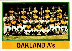 1976 Topps Baseball Card Oakland Athletics sk13369