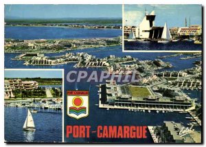 Postcard Modern Camargue Port Camargue Gard General aerial view at the bottom...