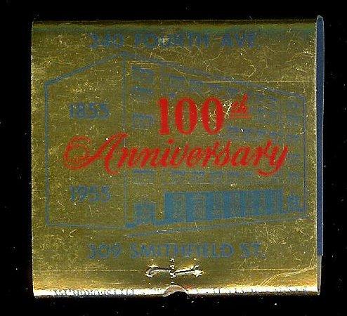 DOLLAR SAVINGS BANK 1955 Full Unstruck Feature Matchbook