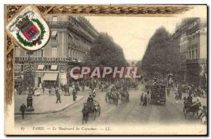 Old Postcard Paris Le Boulevard des Capucines