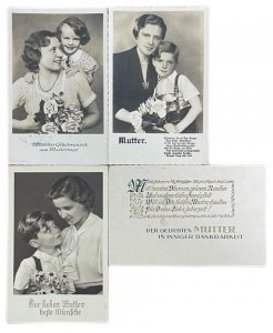 Germany World War II Mother`s Day gretings postcards lot Mutter  