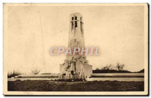 Old Postcard Vauquois high monument to the memory of Hairy Army