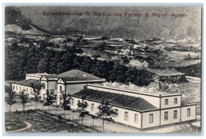 c1905 Sao Miguel Acores Bathing Facilities In Furnas Portugal Postcard