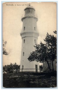 c1940's St. Davids Light House Bermuda Vintage Unposted Souvenir Postcard