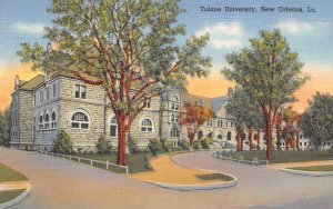 New Orleans Louisiana Tulane University Linen Vintage Postcard AA62864