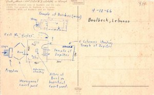 General view of Baalbeck and the Ruins Baalbek, Lebanon , Carte Postale writi...
