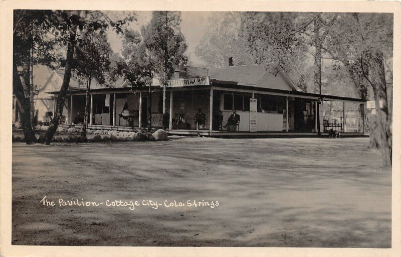 H85/ Colorado Springs RPPC Postcard c1910 Pavilion Cottage City  71