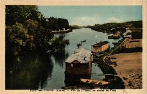 CPA PONT-sur-YONNE - Vue de l'YONNE en amont du Pont (658497)