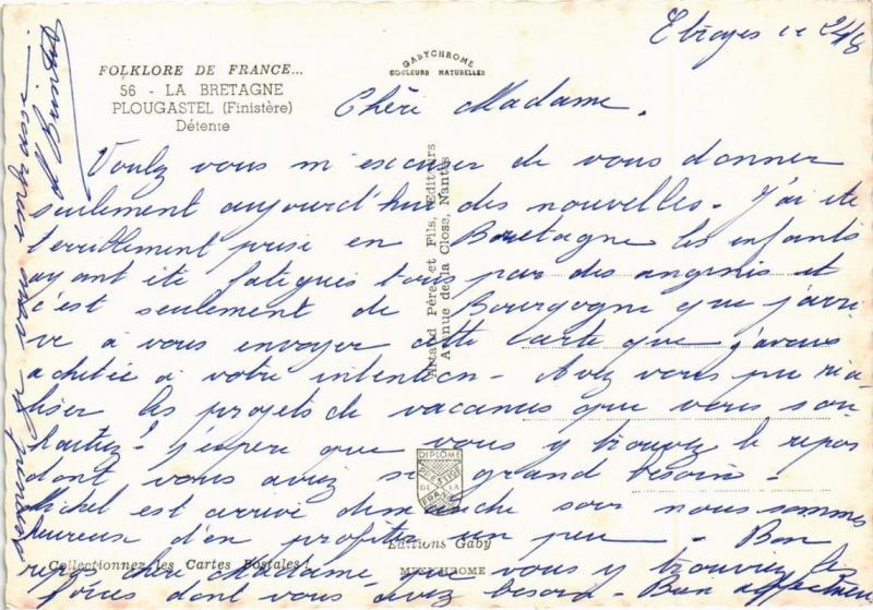 CPM La Bretagne Plougastel Detenre FOLKLORE (754186)