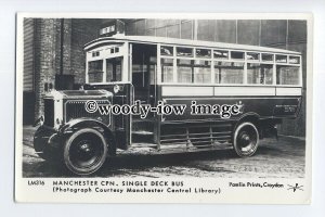 pp2106 - Manchester CPN. Single Deck Bus - Pamlin postcard