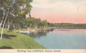 Greetings from Lakefield, Ontario, Canada - (Near Peterborough) - pm 1951