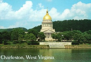 Vintage Postcard County of Kanawha Capital City Charleston West Virginia VA