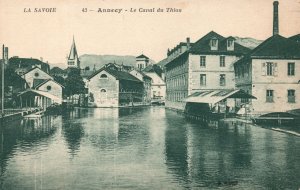 Annecy France, La Savoie Annecy Le Canal Du Thiou Short River, Vintage Postcard