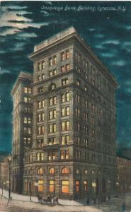 Onondaga Bank Building at Night - Syracuse NY, New York - pm 1908 - DB