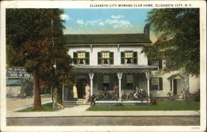 Elizabeth City North Carolina NC Womans Woman's Club Home Vintage Postcard