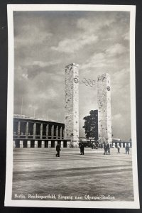 Mint Germany RPPC Postcard Berlin 1936 Entrance & Olympic Stadium